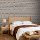 Beran Navy/Natural Wallpaper