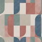 Atton Salmon/Teal Wallpaper