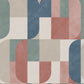 Atton Salmon/Teal Wallpaper