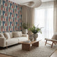 Atton Salmon/Teal Wallpaper