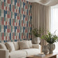 Atton Salmon/Teal Wallpaper
