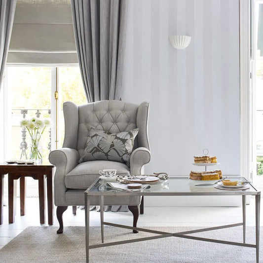 Lille Pearlescent Stripe Wallpaper Wallpaper Inn