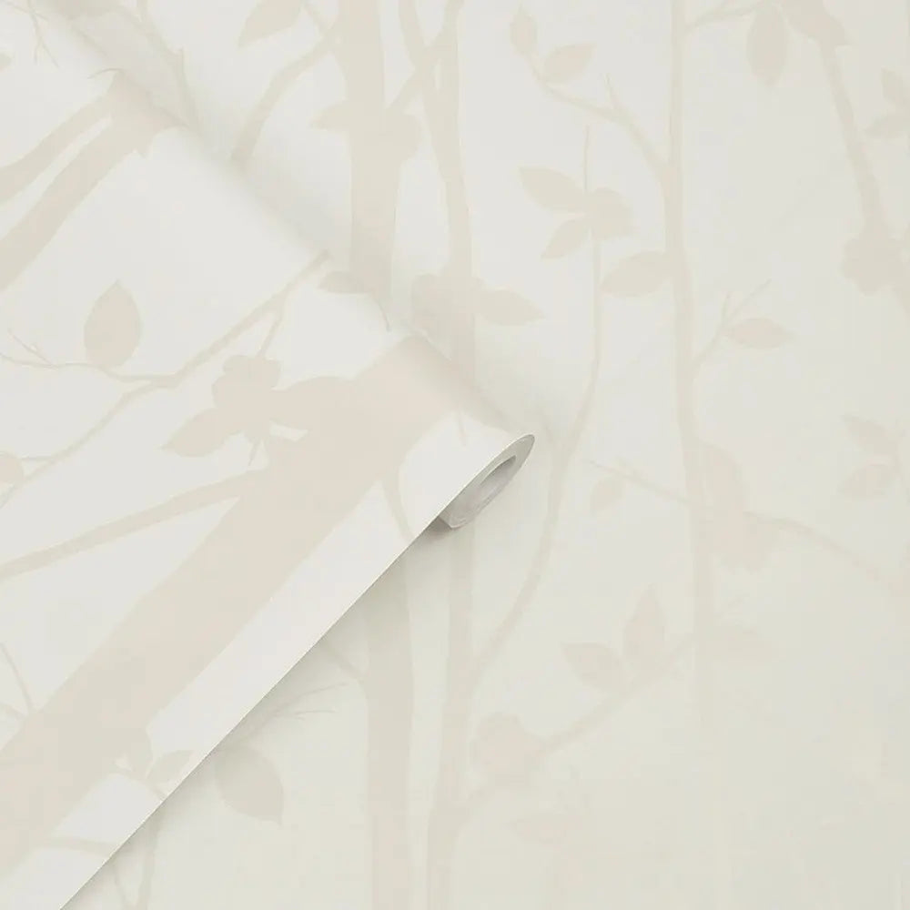 Cottonwood Pearlescent White Wallpaper Wallpaper Inn