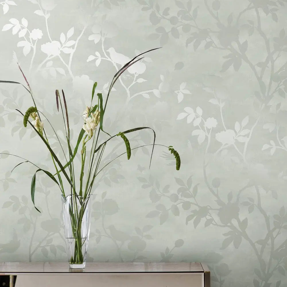 Eglantine Silhouette Wallpaper Wallpaper Inn