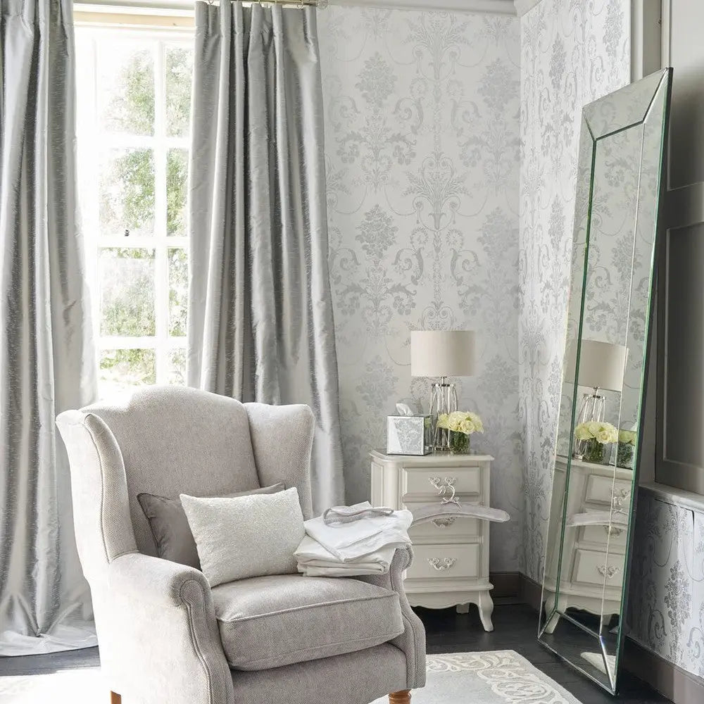 Josette Metallic Silver Wallpaper Inn