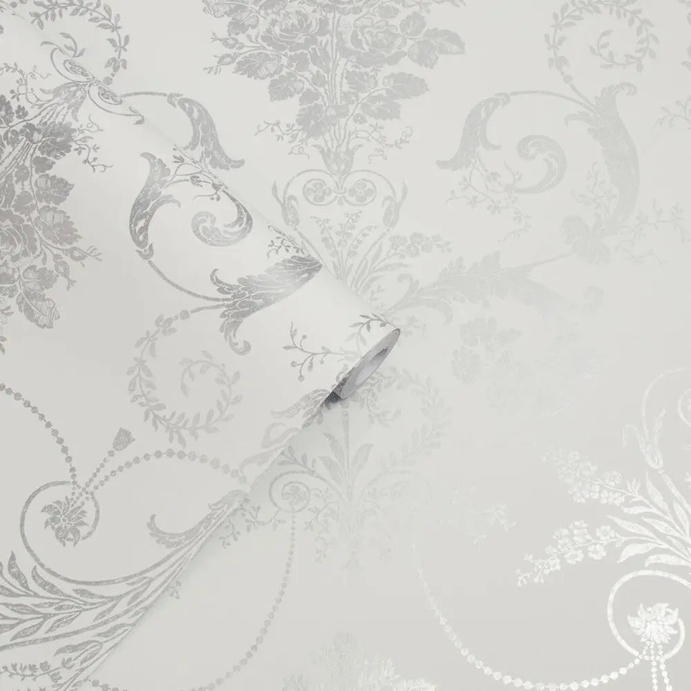 Josette Metallic Silver Wallpaper Inn