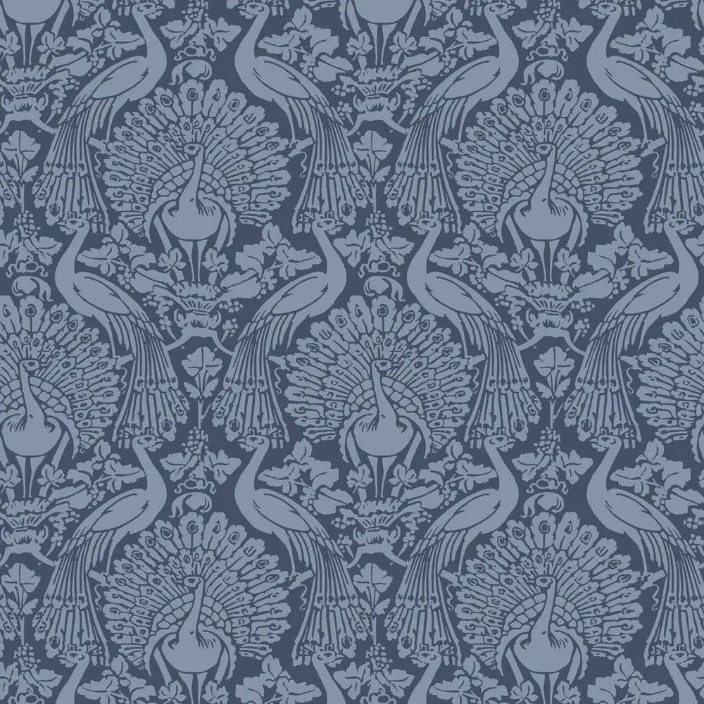 Peacock Damask Wallpaper Wallpaper Inn