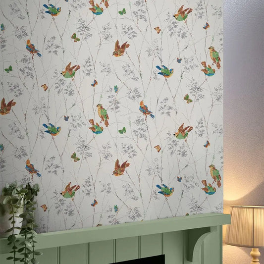 Aviary Natural Wallpaper Wallpaper Inn