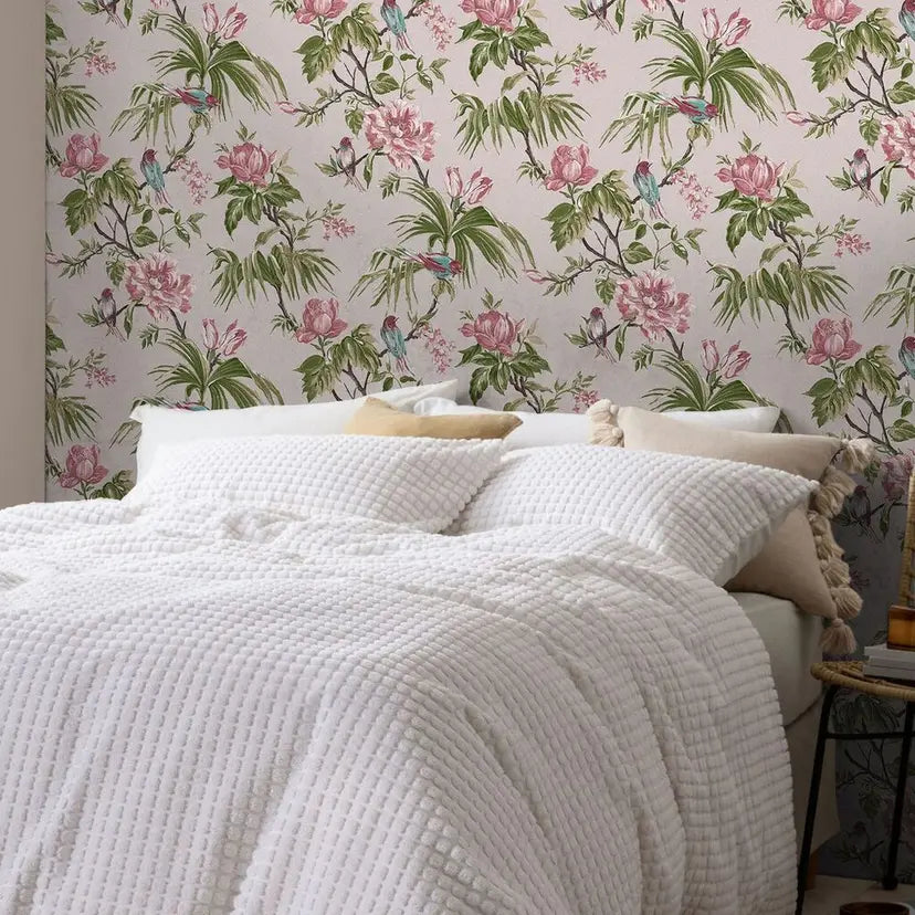 Birds & Blooms Wallpaper Wallpaper Inn