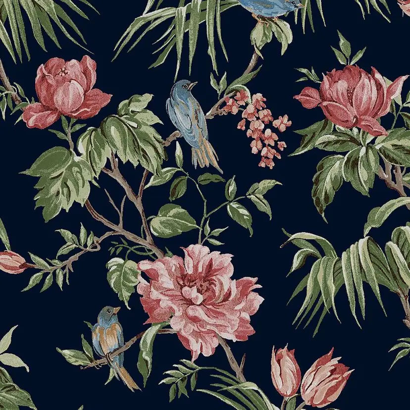 Birds & Blooms Wallpaper Wallpaper Inn