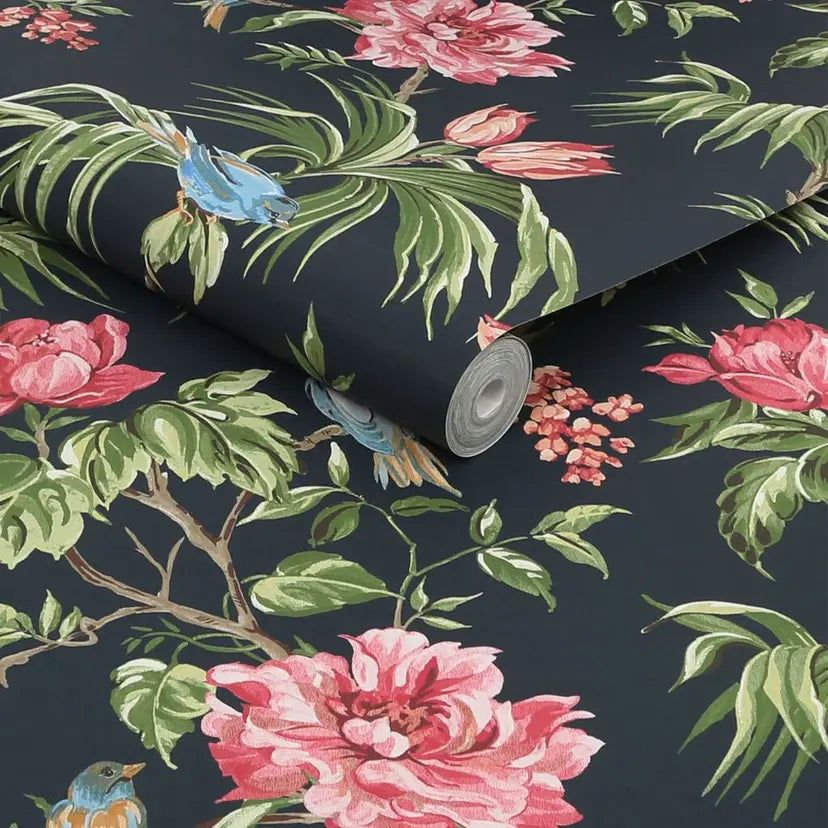 Birds & Blooms Wallpaper Wallpaper Inn
