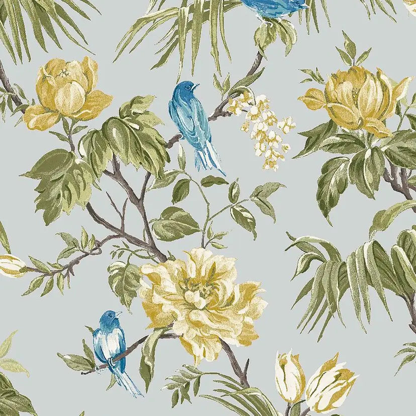 Birds & Blooms Wallpaper Wallpaper Inn