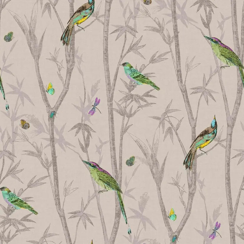 Chinoiserie Bird Trail Wallpaper - Wallpaper Inn