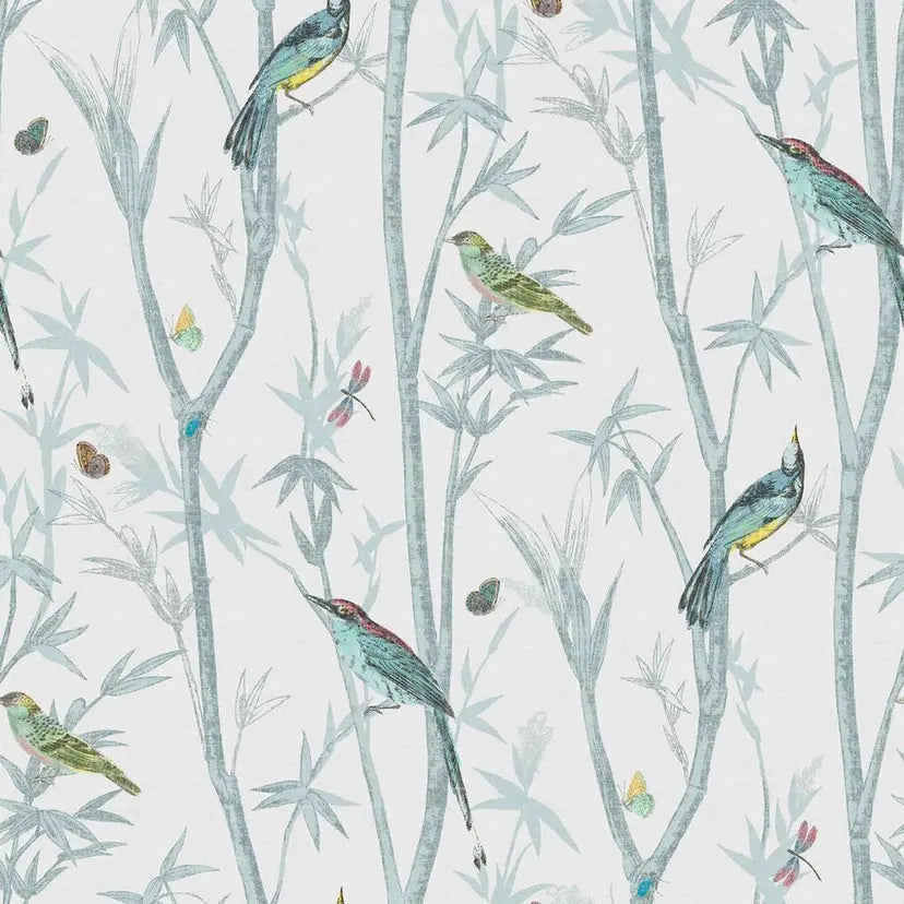 Chinoiserie Bird Trail Wallpaper - Wallpaper Inn