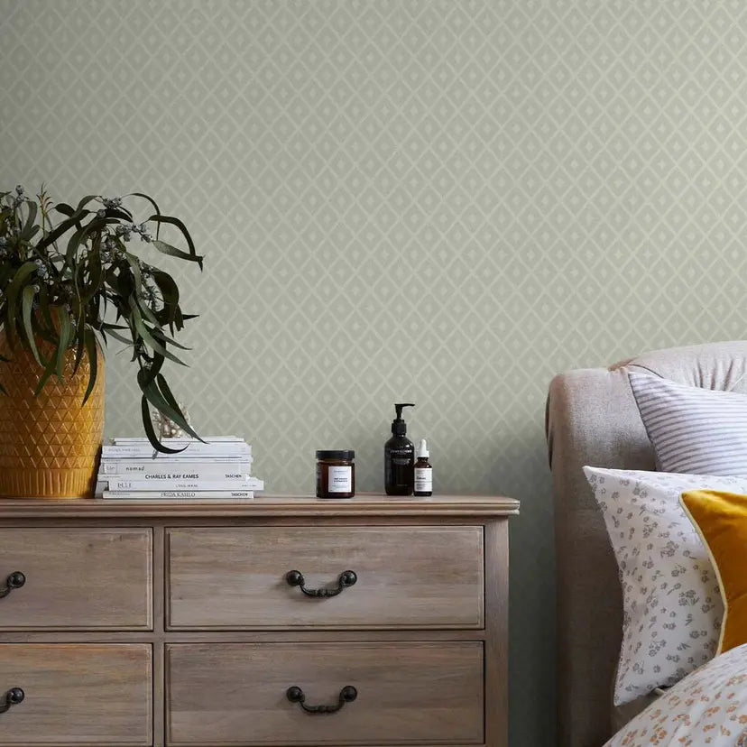 Deco Triangle Mini Neutral Wallpaper Wallpaper Inn