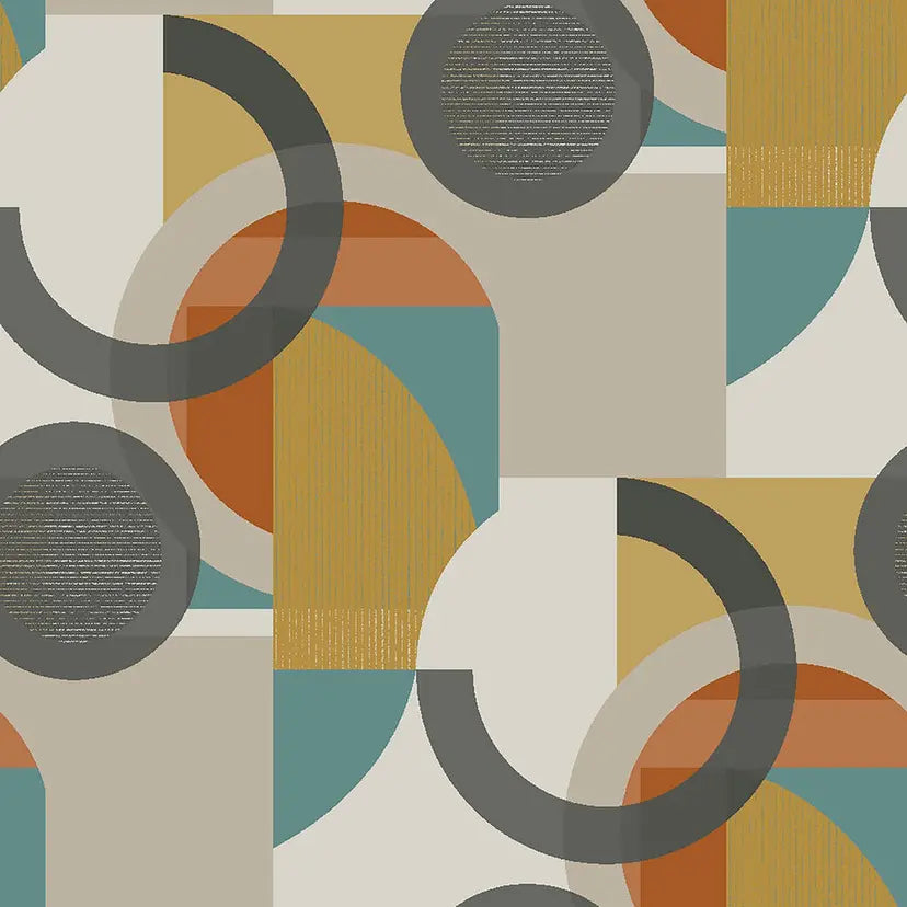 Retro Shapes Geo Wallpaper Wallpaper Inn