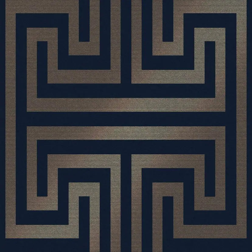 Metallic Greek Key Wallpaper Wallpaper Inn