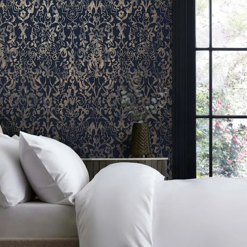 Majestic Damask Wallpaper Wallpaper Inn