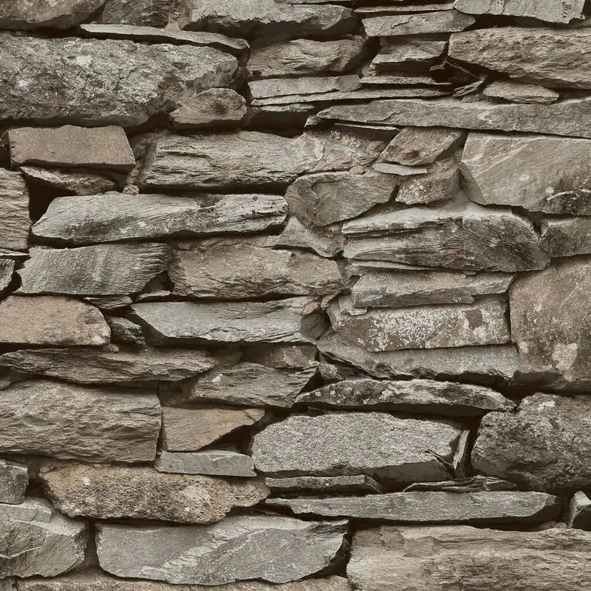 Ledgestone Wall Neutral Wallpaper Wallpaper Inn