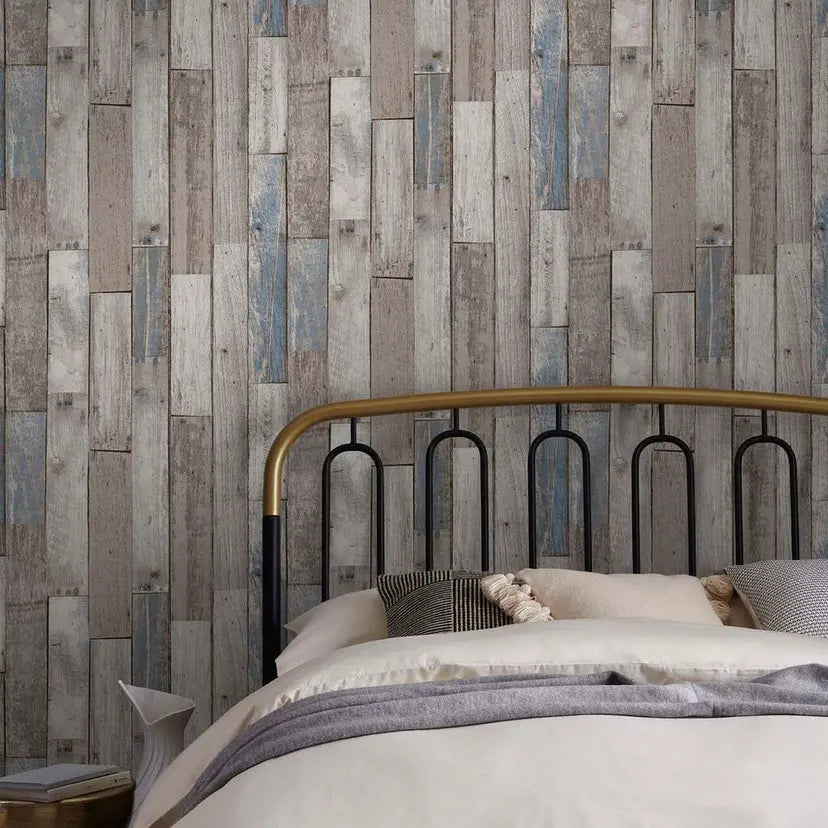 Distressed Wood Plank Wallpaper Wallpaper Inn