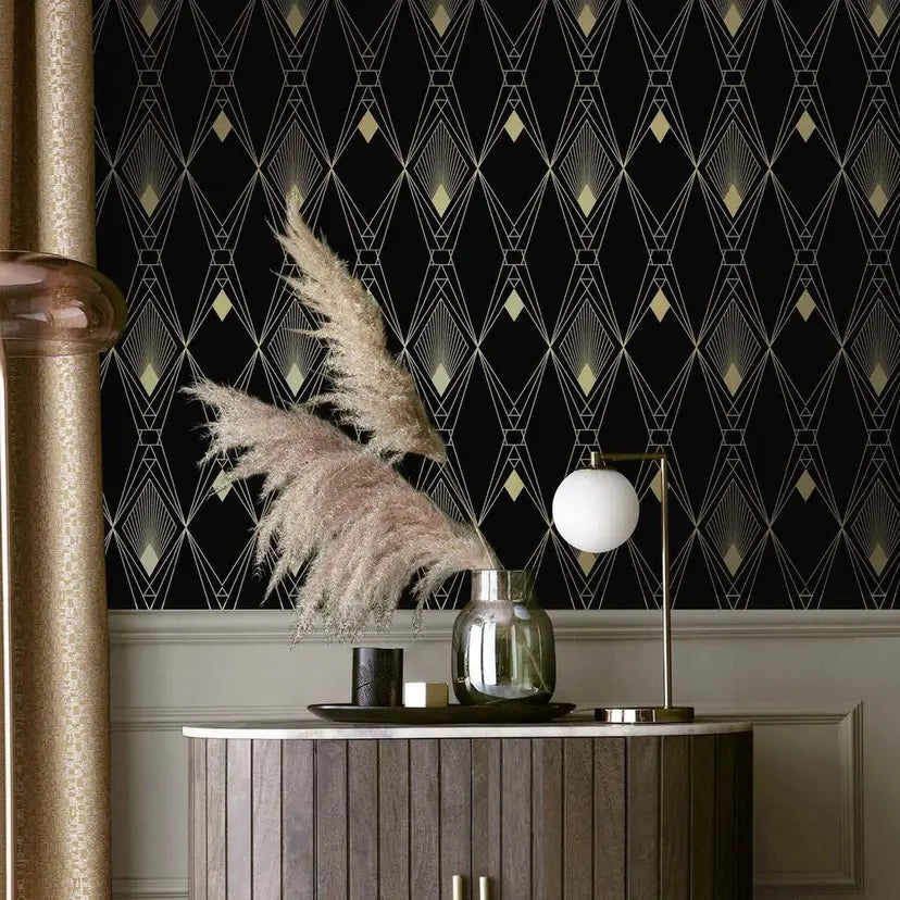 Deco Geometric Wallpaper Wallpaper Inn