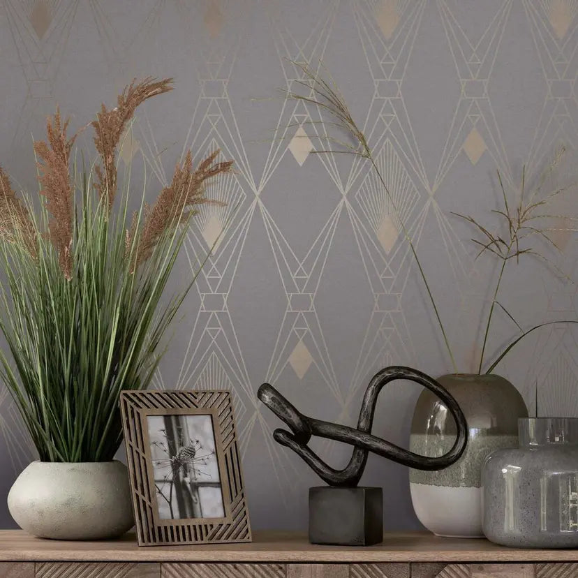 Deco Geometric Wallpaper Wallpaper Inn