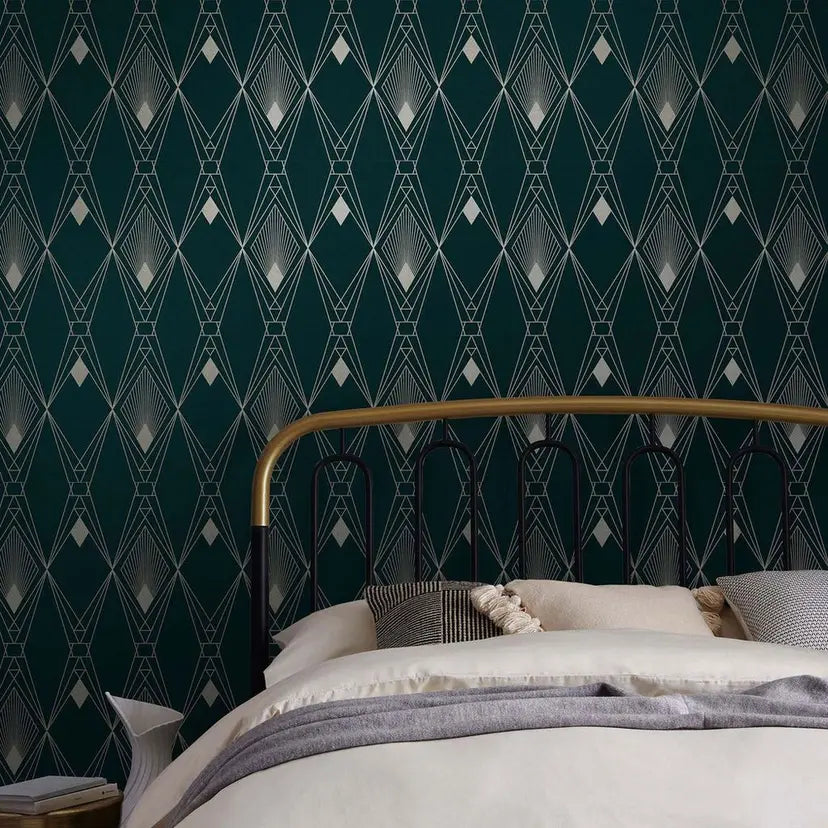 Deco Geometric Wallpaper Wallpaper Inn