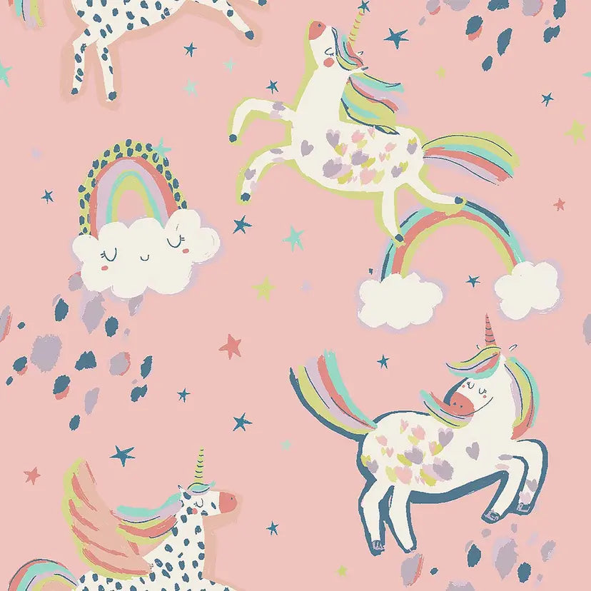 Party Unicorn Pink Wallpaper Wallpaper Inn