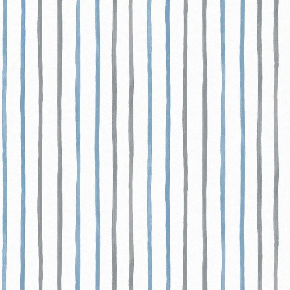 Painterly Stripe Wallpaper Blue Wallpaper Inn