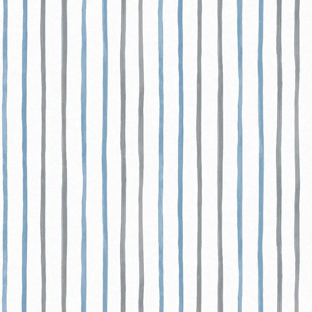 Painterly Stripe Wallpaper Blue Wallpaper Inn