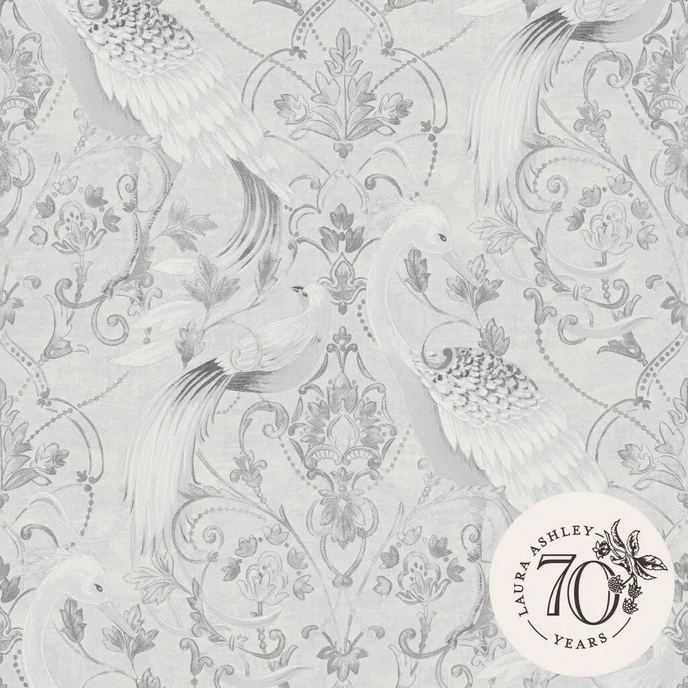 Tregaron Wallpaper Silver Wallpaper Inn