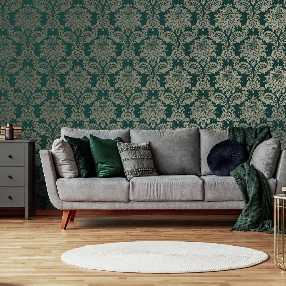 Archive Damask Wallpaper Wallpaper Inn