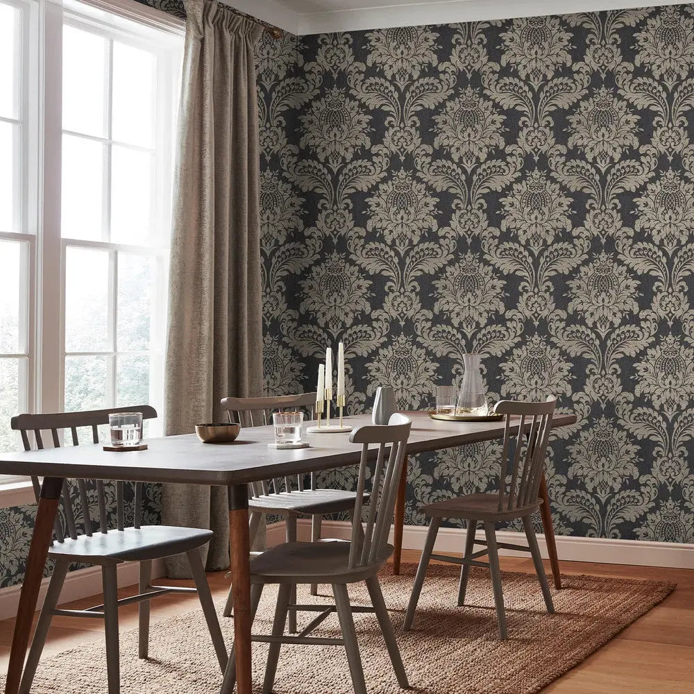 Archive Damask Wallpaper Wallpaper Inn