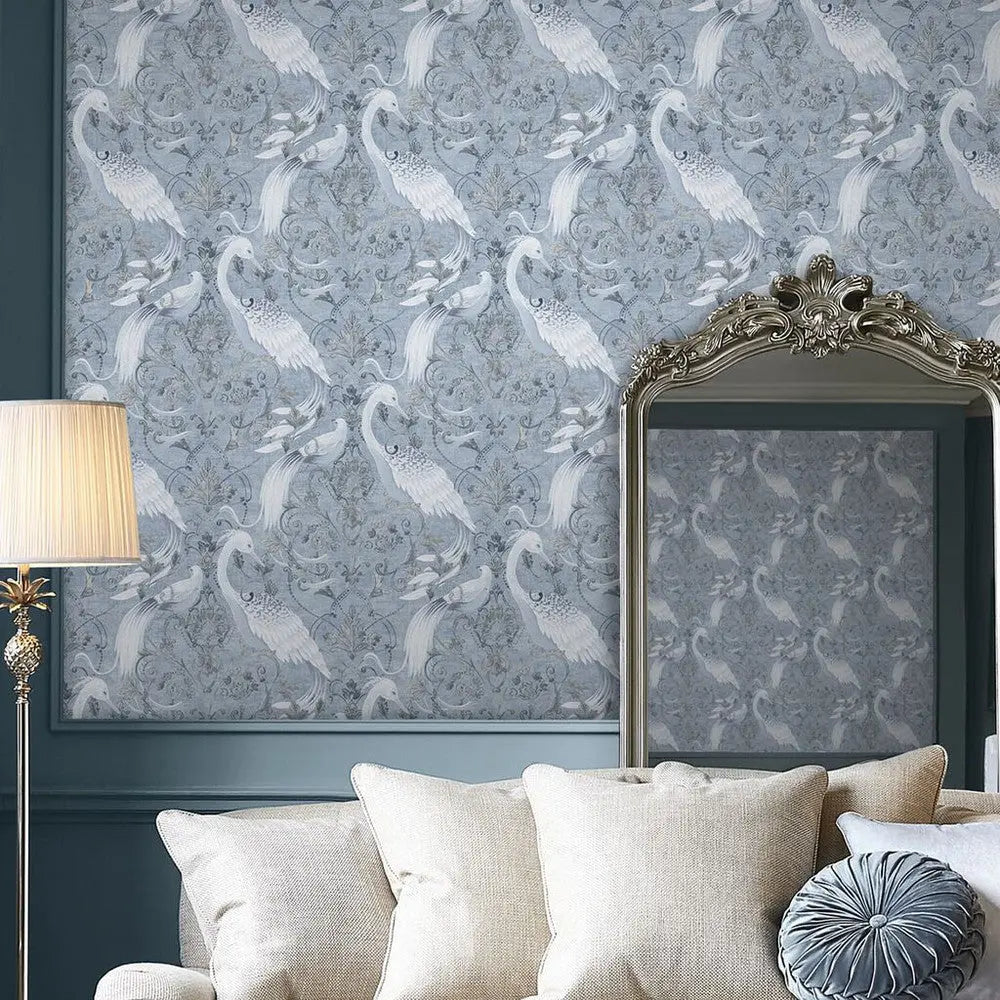 Tregaron Wallpaper Silver Wallpaper Inn