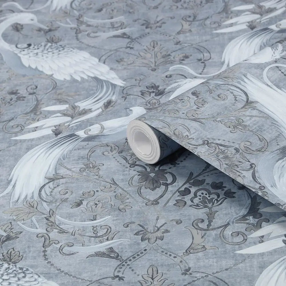 Tregaron Wallpaper Silver Wallpaper Inn