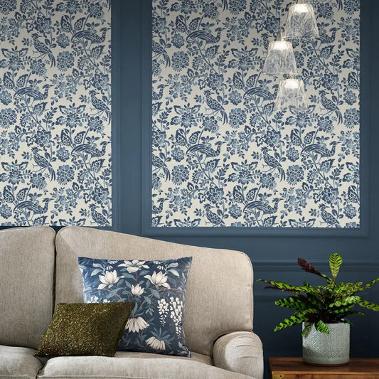 Adain Palace Wallpaper Dark Seaspray Blue Wallpaper Inn