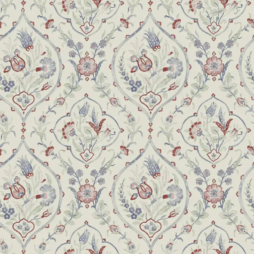 Foscot Damask Wallpaper - Crimson Red Wallpaper Inn