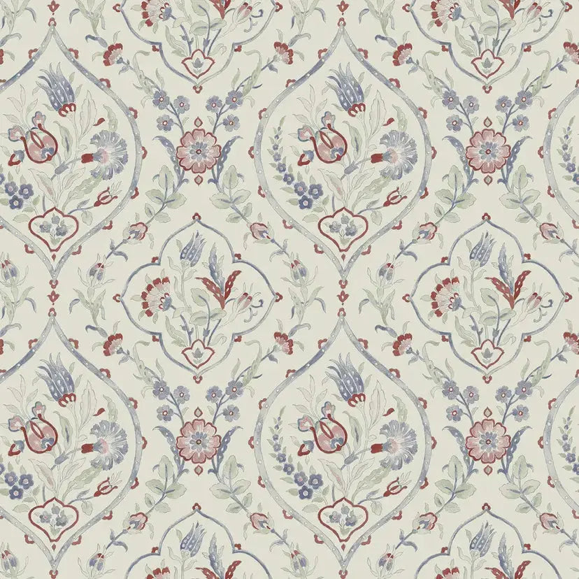 Foscot Damask Wallpaper - Crimson Red Wallpaper Inn