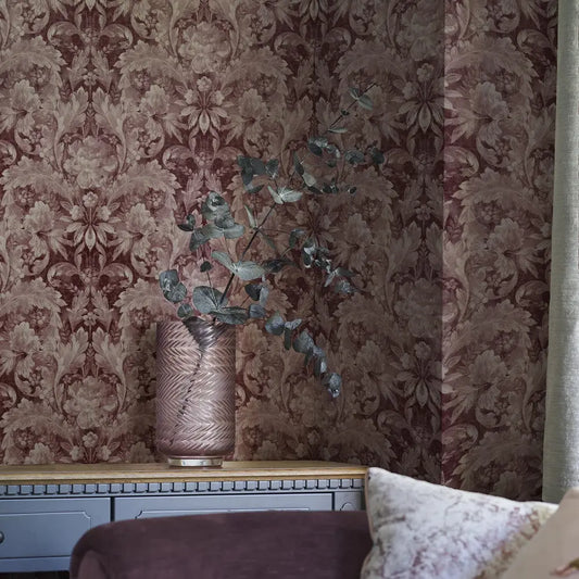 Apolline Wallpaper - Pale Blackberry Wallpaper Inn