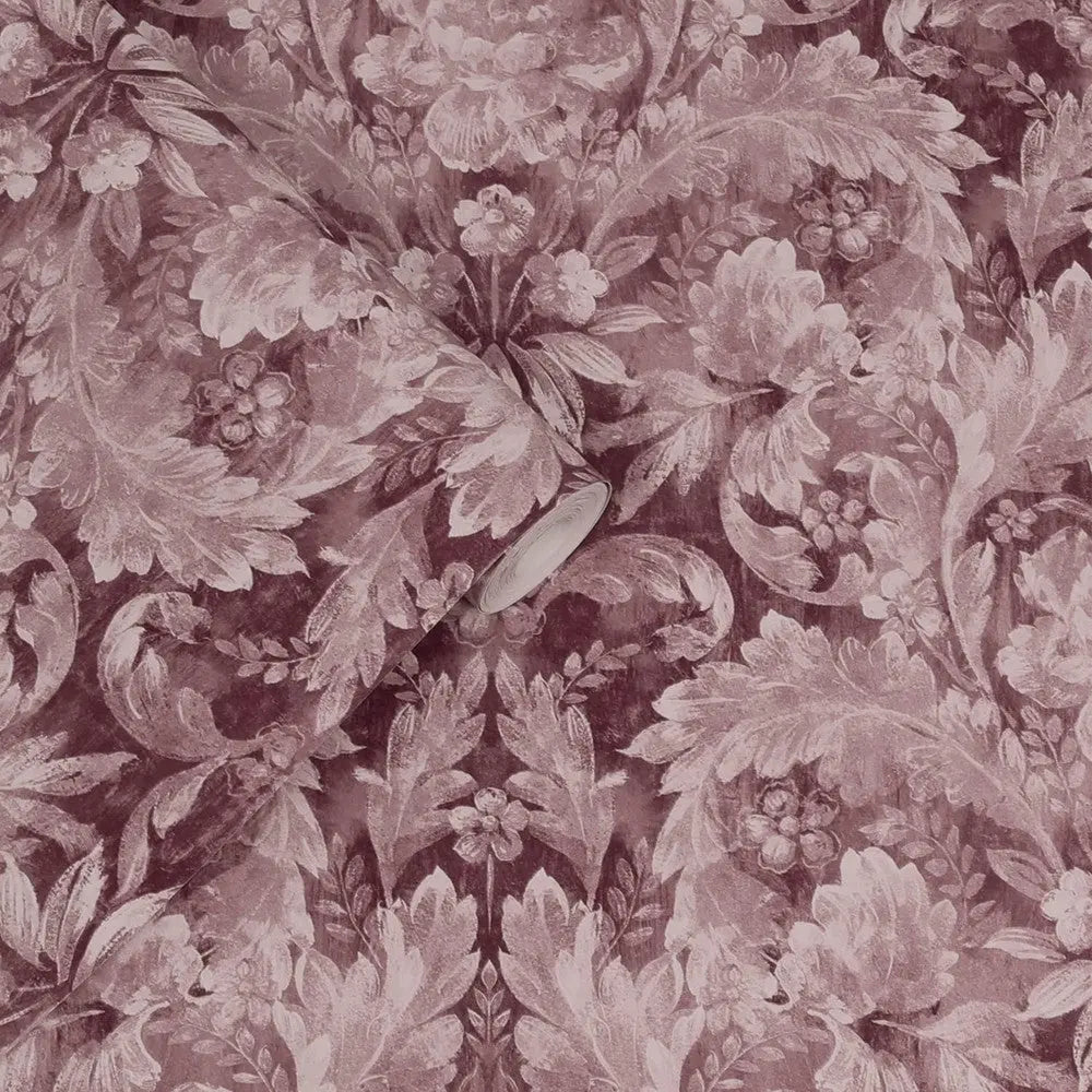 Apolline Wallpaper - Pale Blackberry Wallpaper Inn