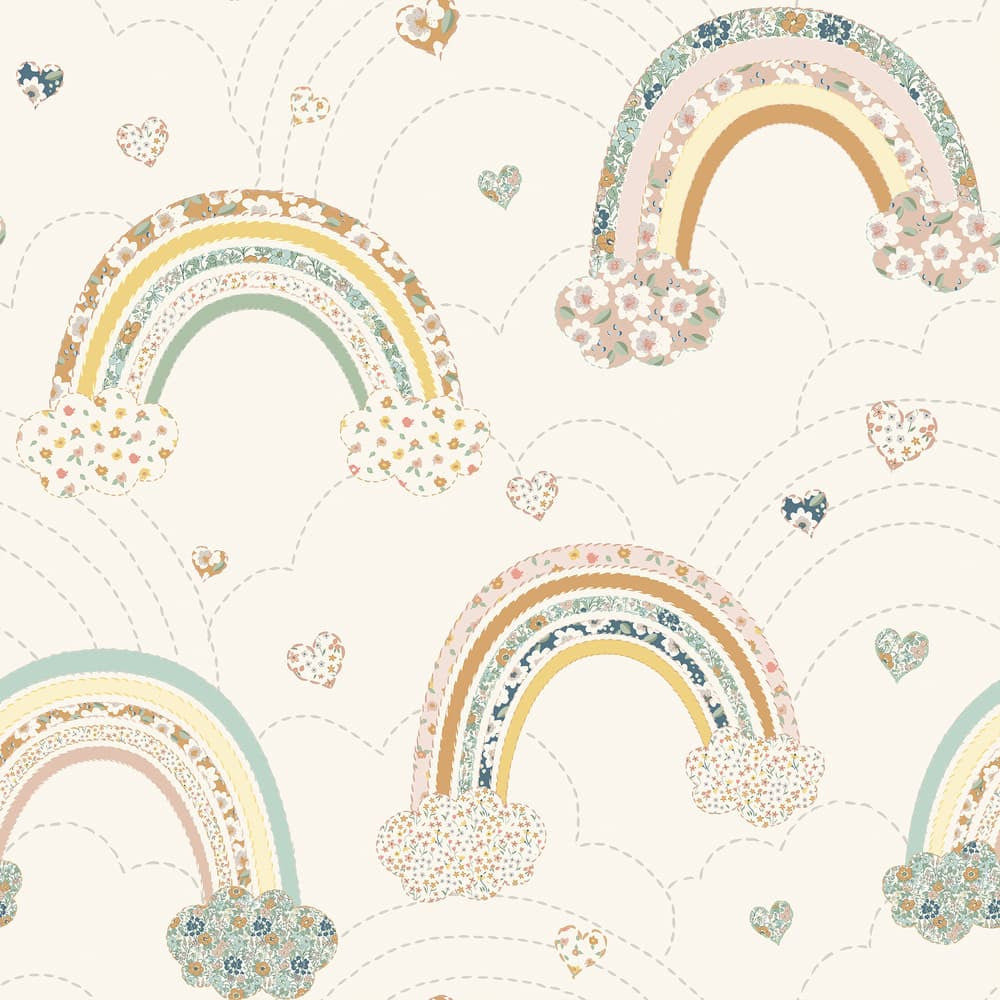 Ditsy Rainbow Pastel Wallpaper Wallpaper Inn