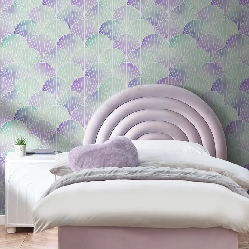 Mermaid Seashell Mystic Purple Wallpaper Wallpaper Inn