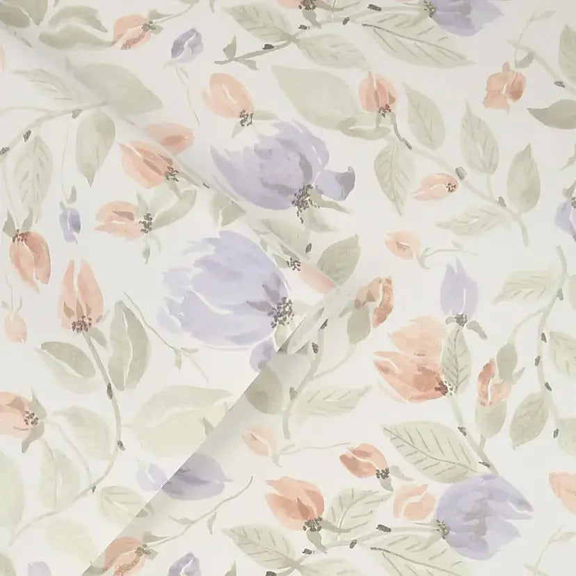 Orisia Peony Wallpaper - Pale Sage Green Wallpaper Inn