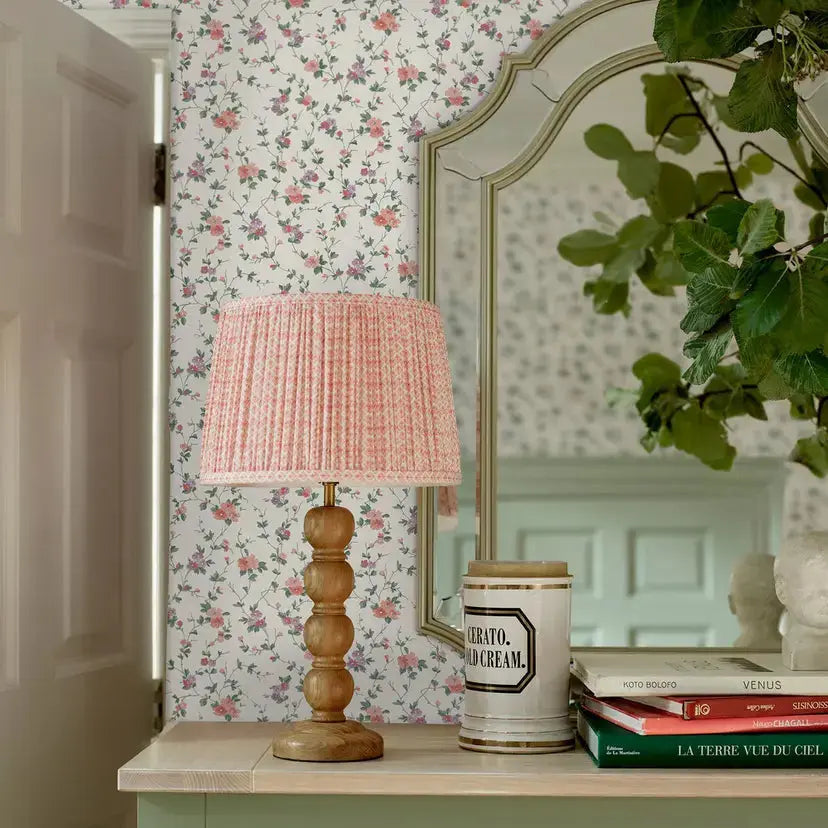 Priory Wallpaper - Coral Pink Wallpaper Inn