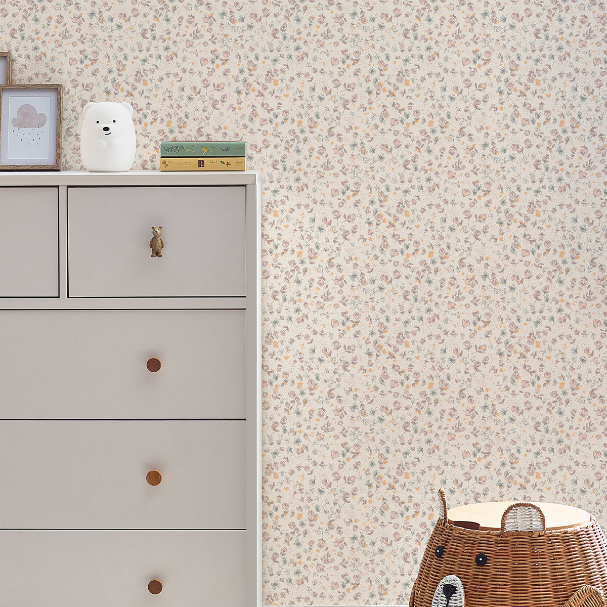 Next Calm Ditsy Floral Cream Wallpaper
