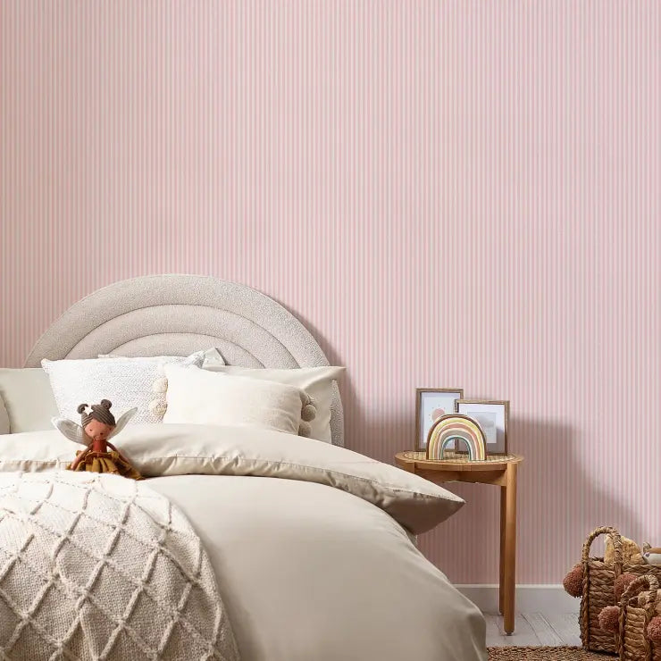 Next Calm Stripe Pink Wallpaper