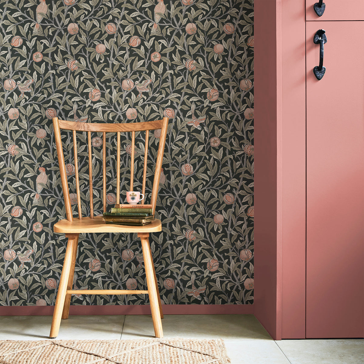 Bird & Pomegranate Wallpaper Wallpaper Inn