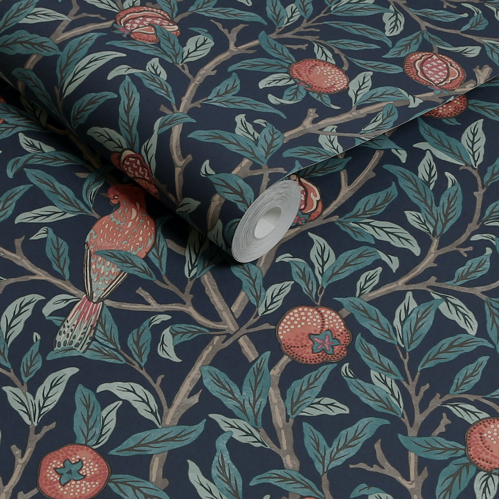 Bird & Pomegranate Wallpaper Wallpaper Inn