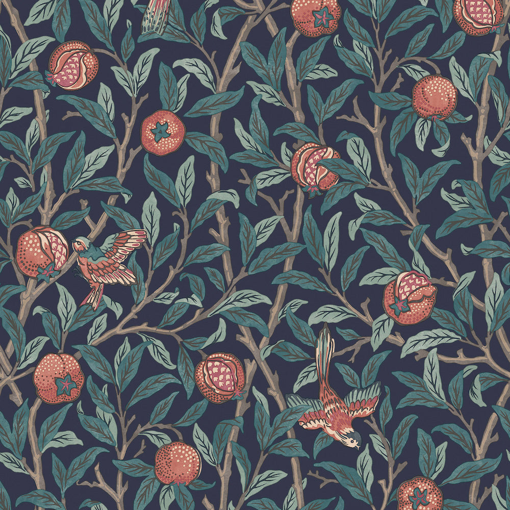 Bird & Pomegranate Wallpaper Wallpaper Inn