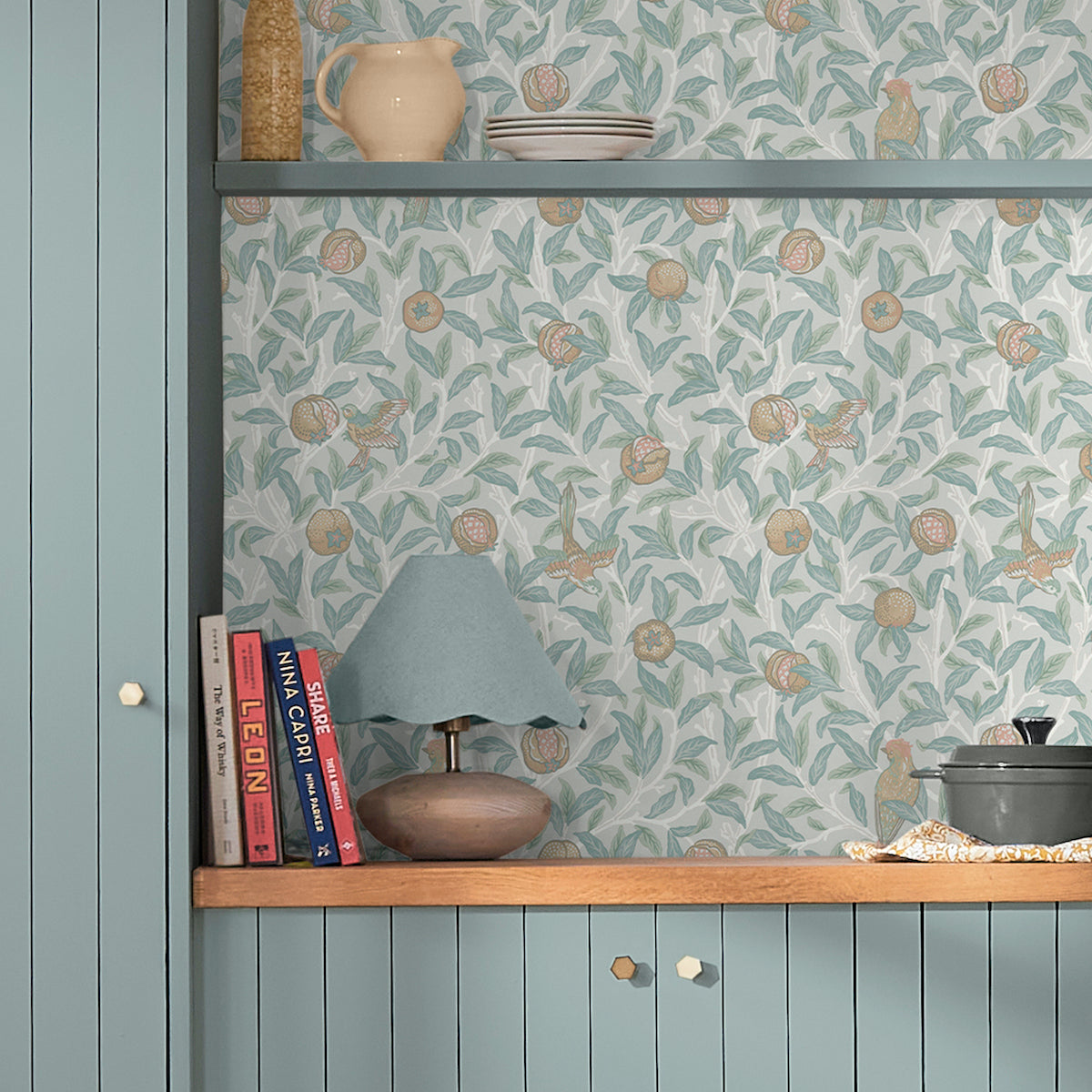 Bird & Pomegranate Wallpaper Wallpaper Inn